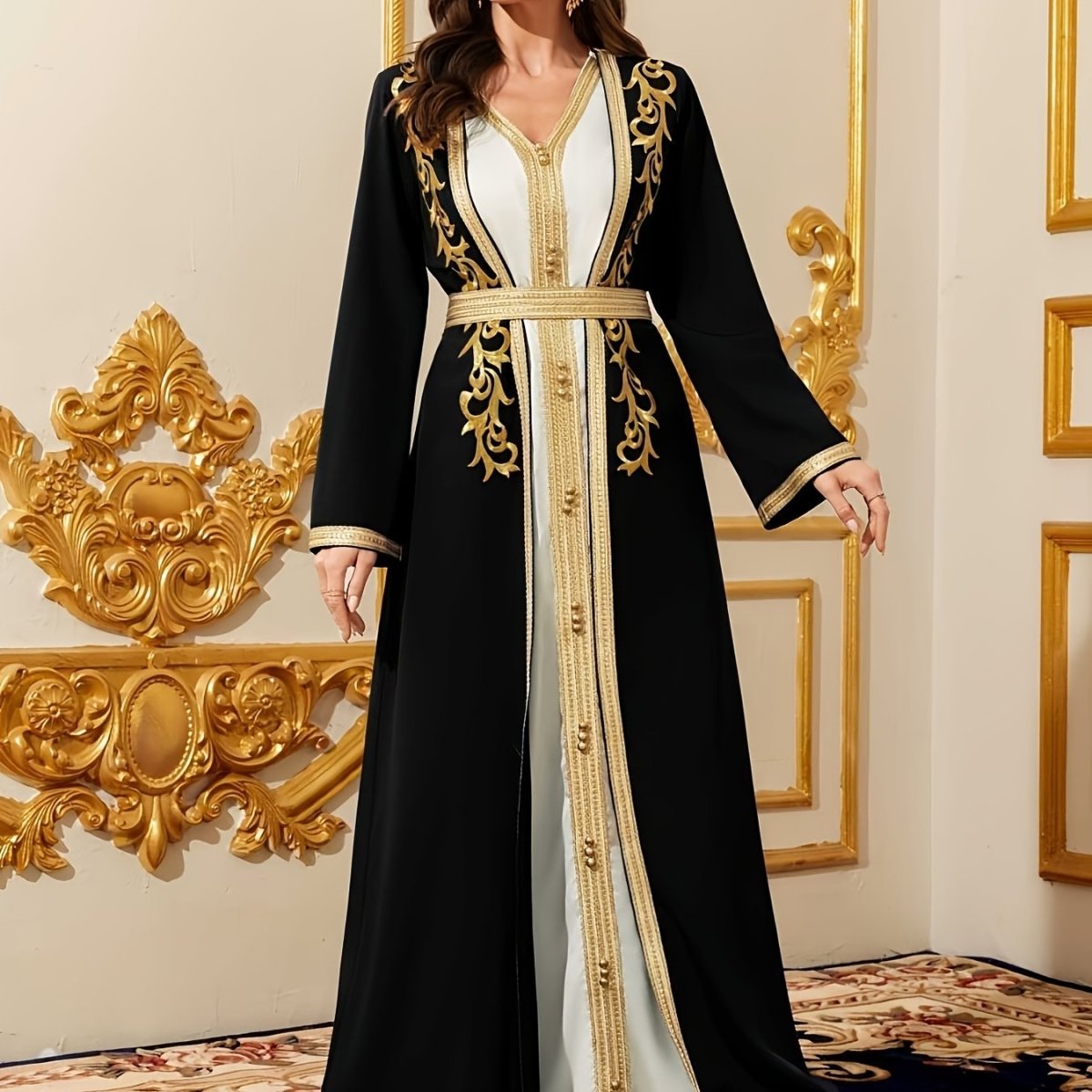 Caftan style luxueux sophistiqué et raffiné-LA BELLE LIGNEE