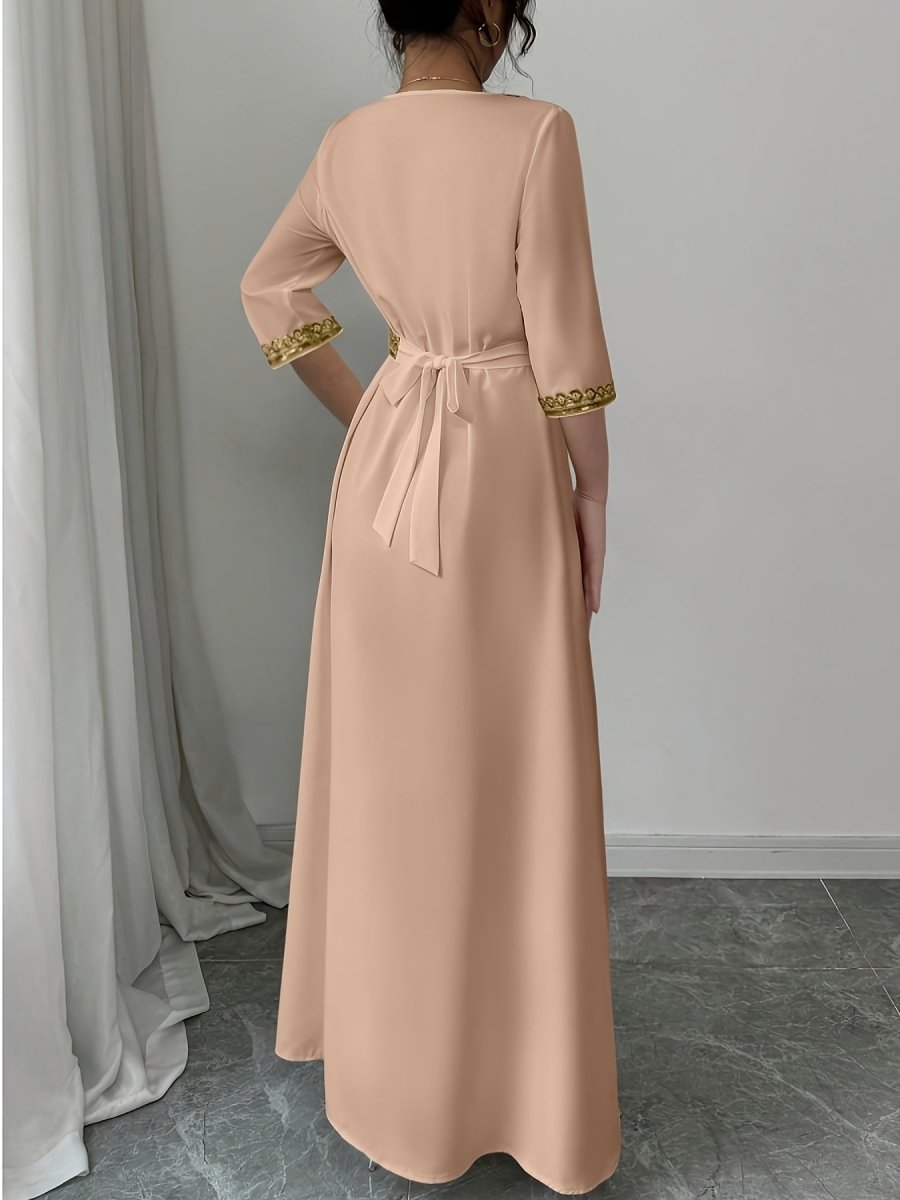 Caftan à manches mi longues élégant et confortable - LA BELLE LIGNEE