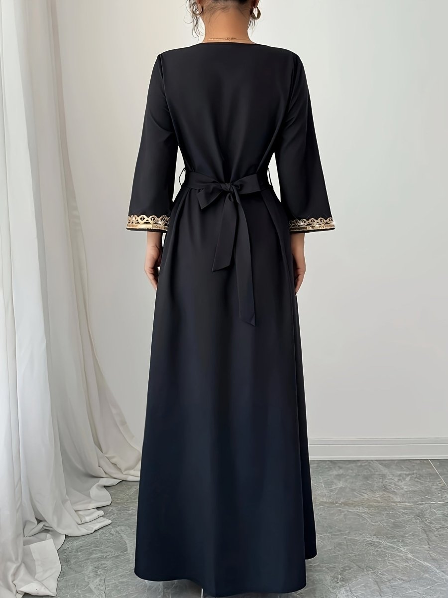 Caftan à manches mi longues élégant et confortable - LA BELLE LIGNEE