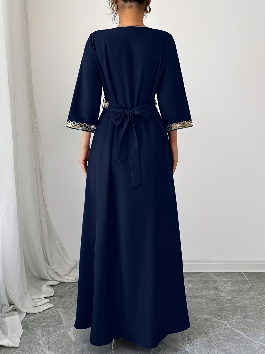 Caftan à manches mi longues élégant et confortable - LA BELLE LIGNEE