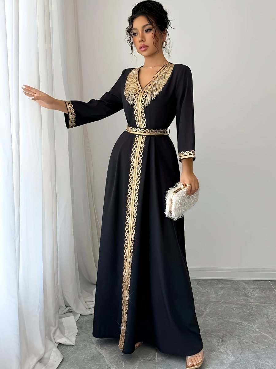 Caftan à manches mi longues élégant et confortable - LA BELLE LIGNEE